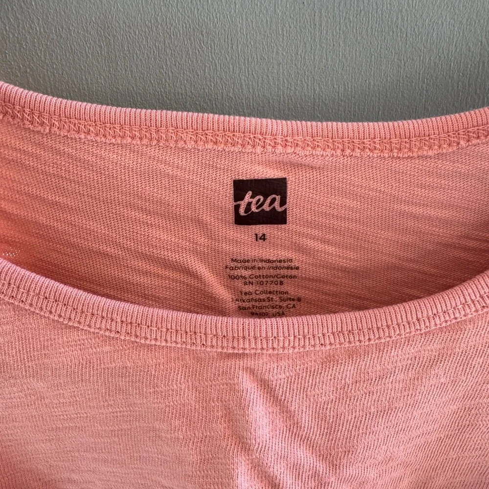 Tea Collection Pink Ruffle Sleeve Tee - Picture 5 of 5
